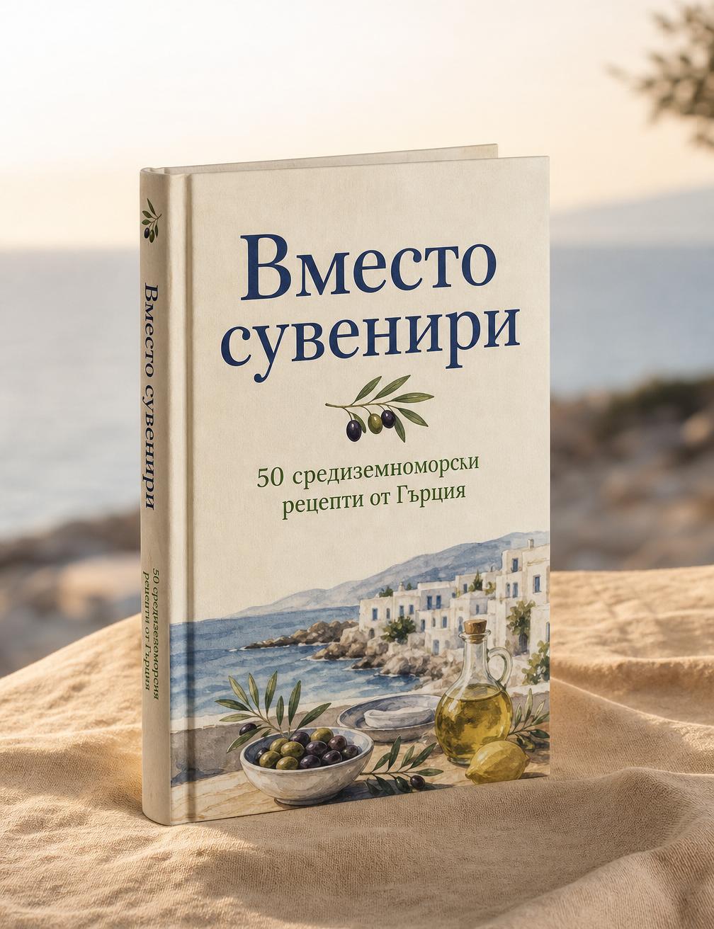 Печатно издание на книгата, изправено на ленена покривка